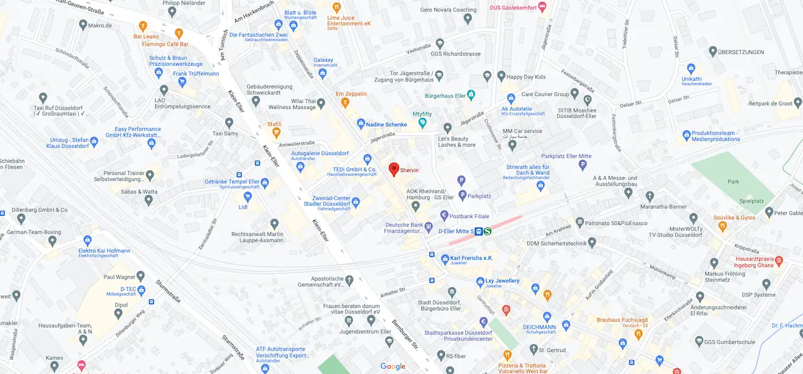 Kartenausschnitt: Gumbertstraße in Düsseldorf-Eller